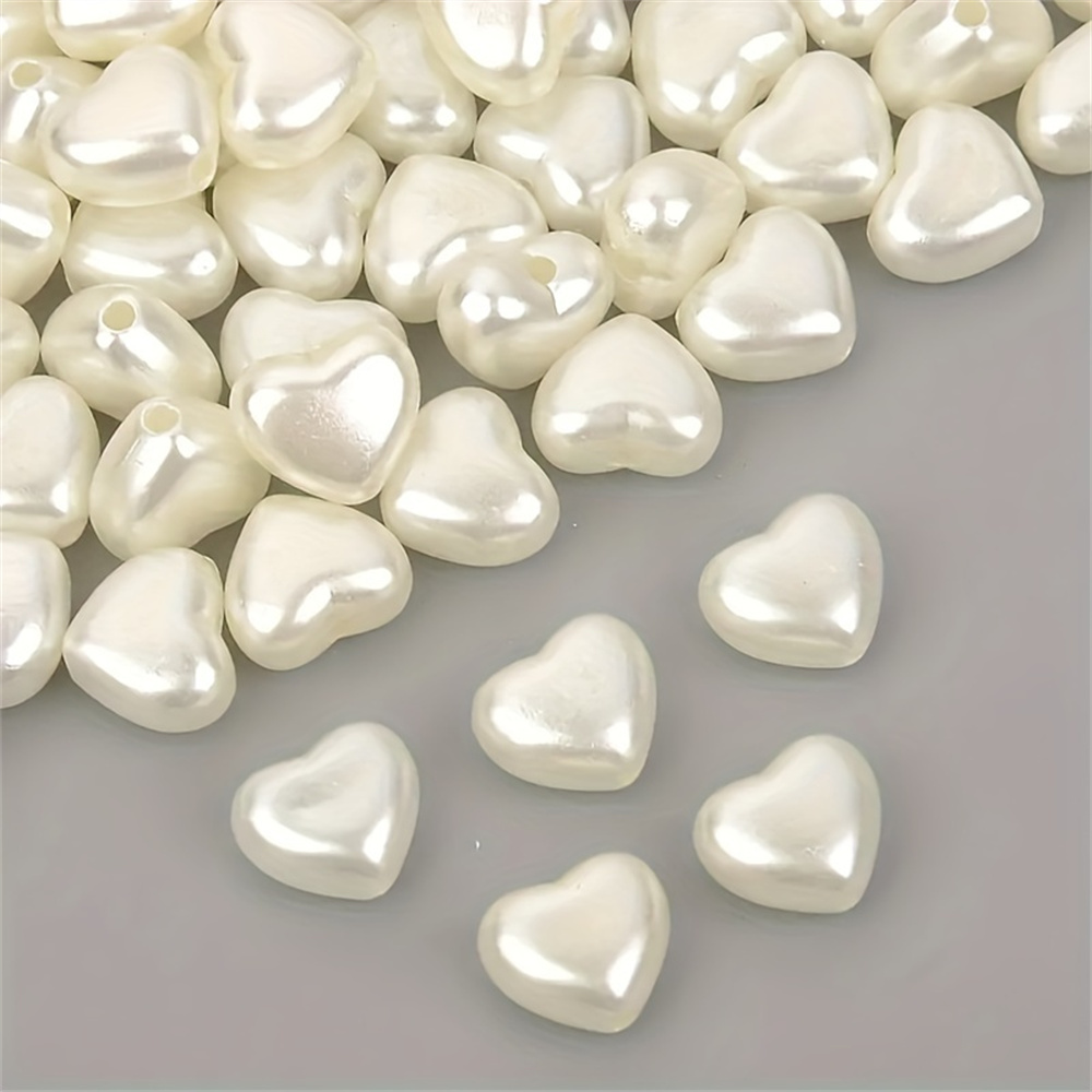 Daith Heart Ring - Perles en acrylique blanc en forme