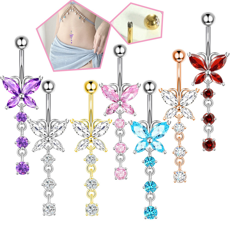 Body Jewelry Belly Button Rings - Piercing de nombril en acier inoxydable