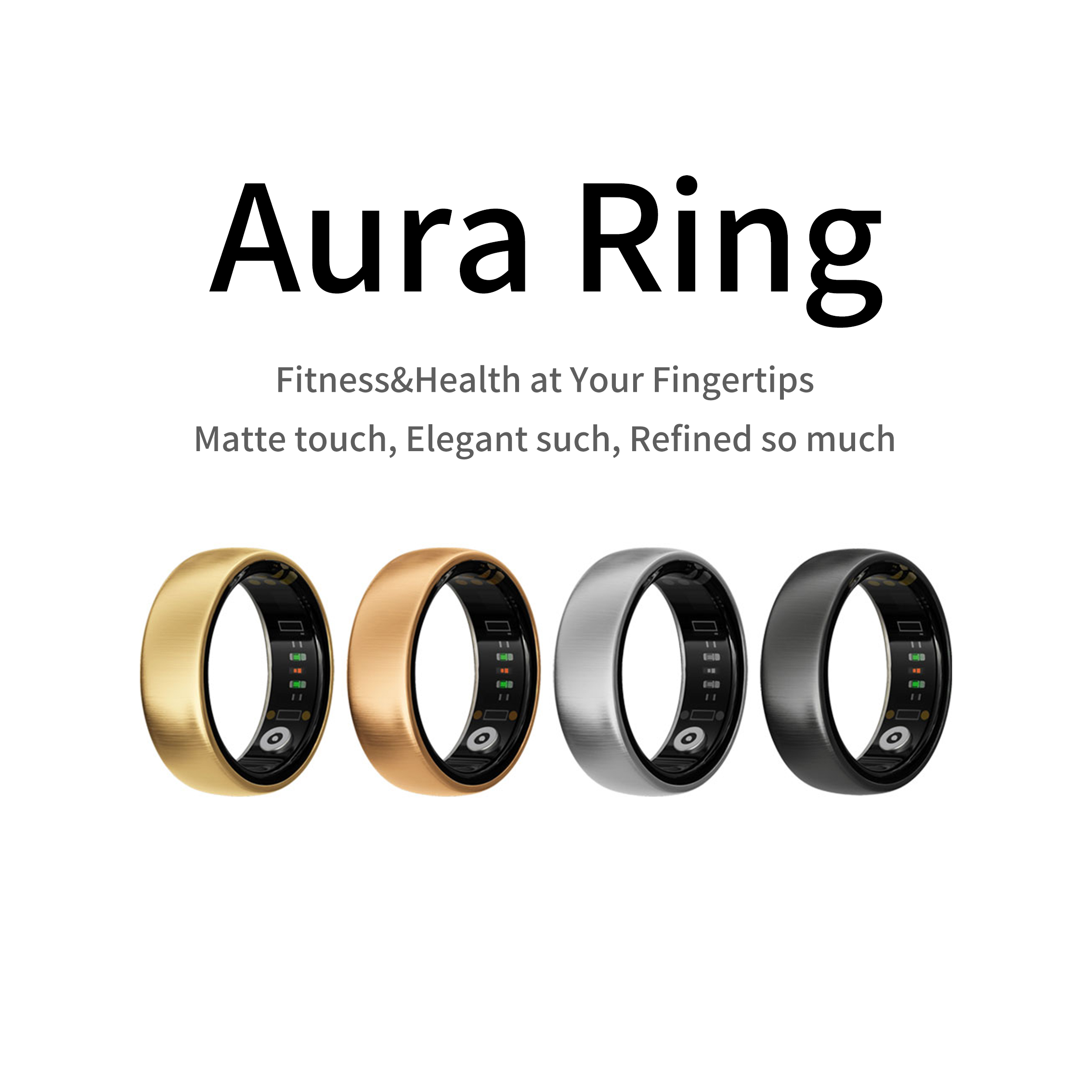 Daith Heart Ring - AURA Matt Smart Ring, moniteur de