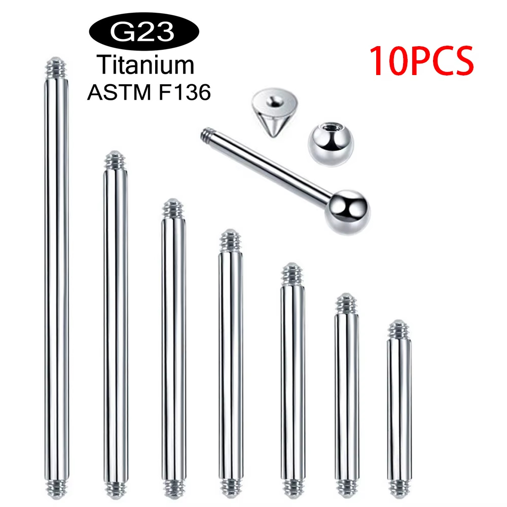 Body Jewelry Implants - 10 pièces/lot, titane de qualité implantable