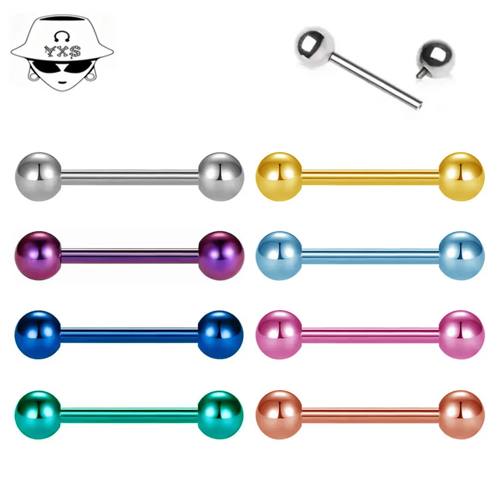 Body Jewelry Implants - Lot de 2 barres droites en
