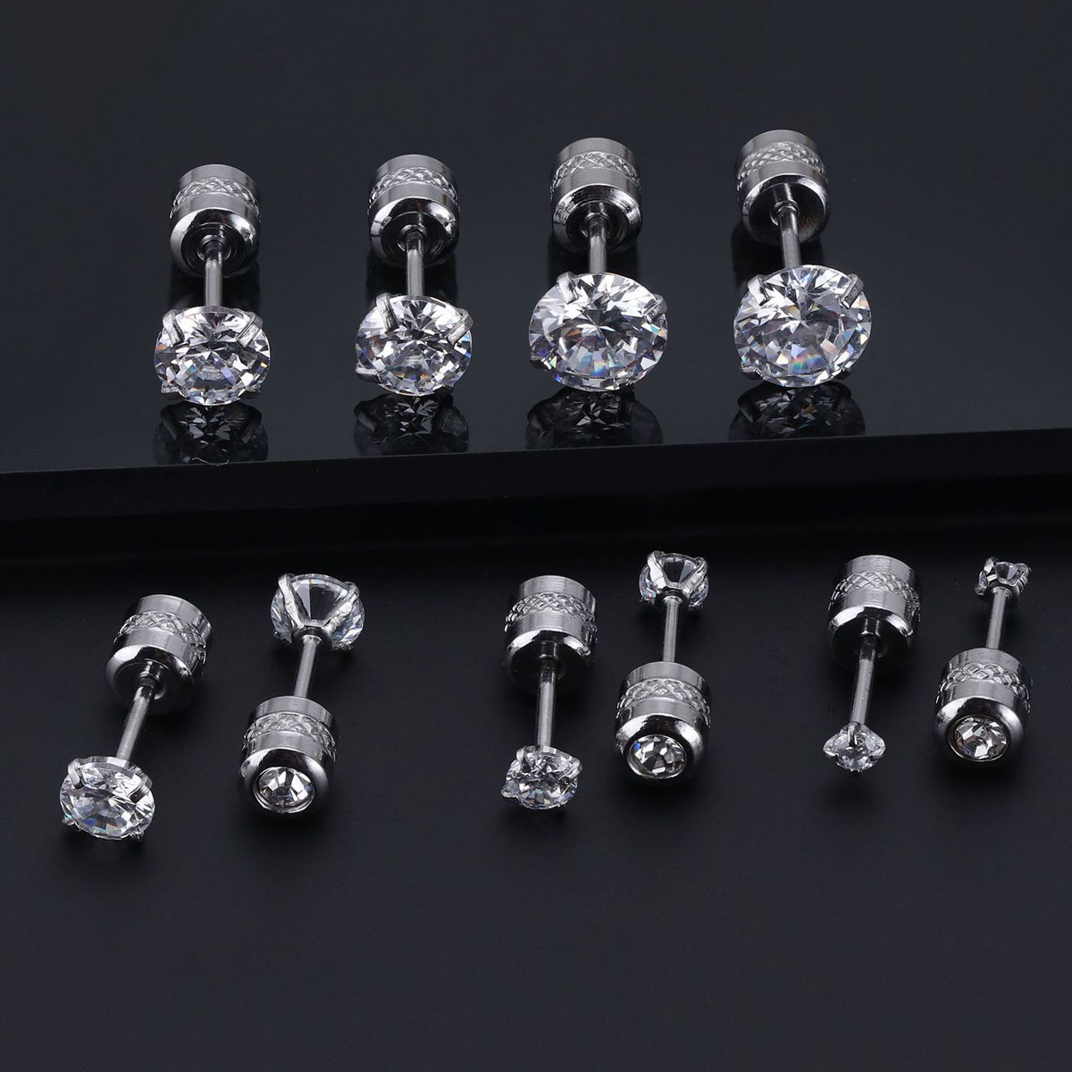 Body Jewelry Cartilage Earrings - 2 pièces en acier inoxydable Mini