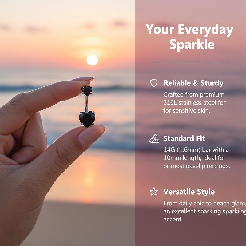 Body Jewelry Belly Button Rings - Anneaux de nombril en acier inoxydable