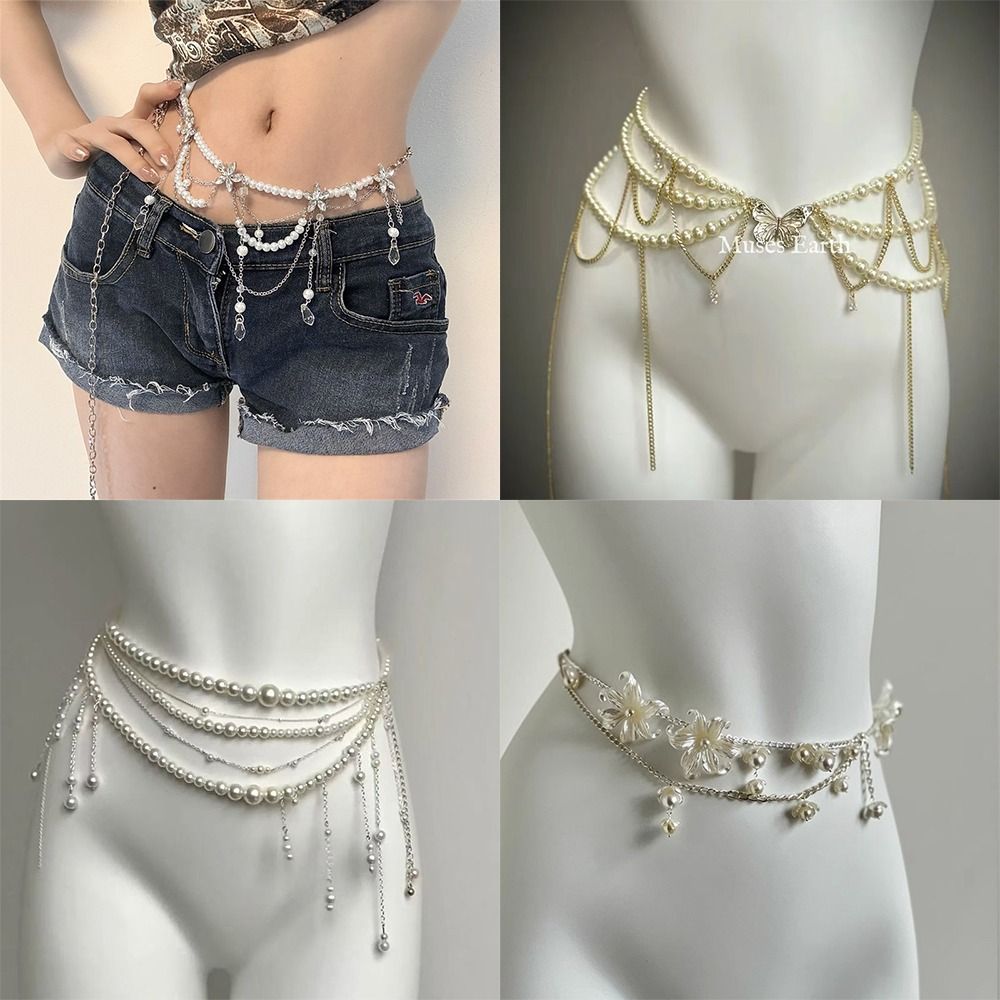 Body Jewelry Types - Chaînes de taille en perles élégantes