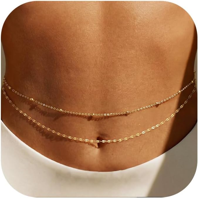 Body Jewelry Types - Chaîne de taille plaquée or 14K