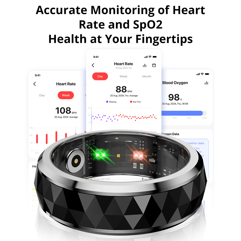 COLMI-R11 Smart Ring avec étui - Daith Heart Ring avis et prix