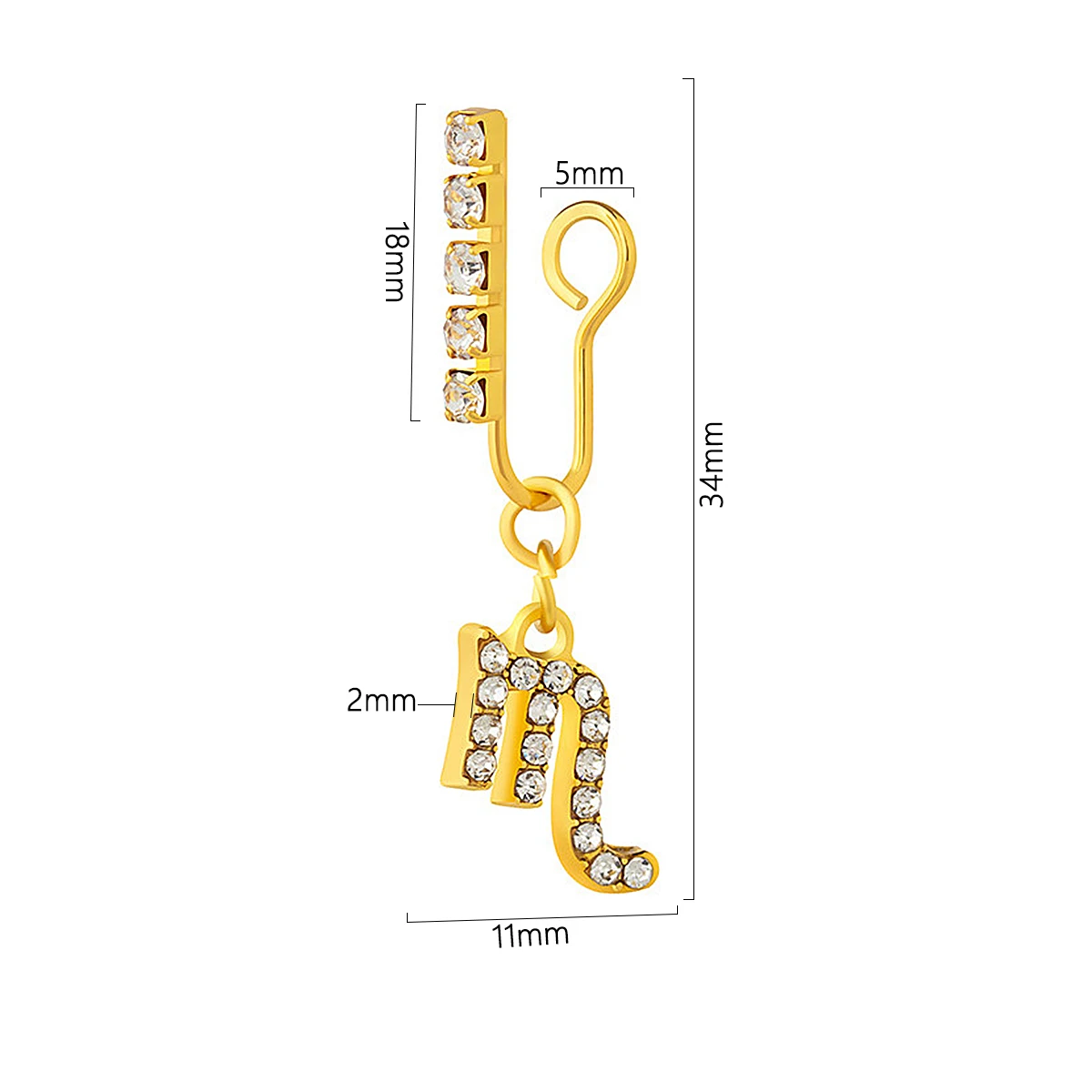 Clips d'oreille en métal non p - Body Jewelry Cartilage Earrings avis et prix