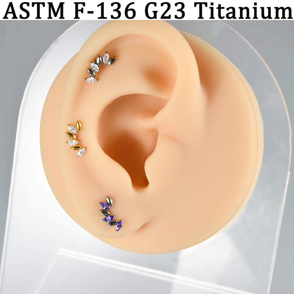 5-1PCs CZ 5/6 Marquise Lip Lab - Body Jewelry Implants avis et prix