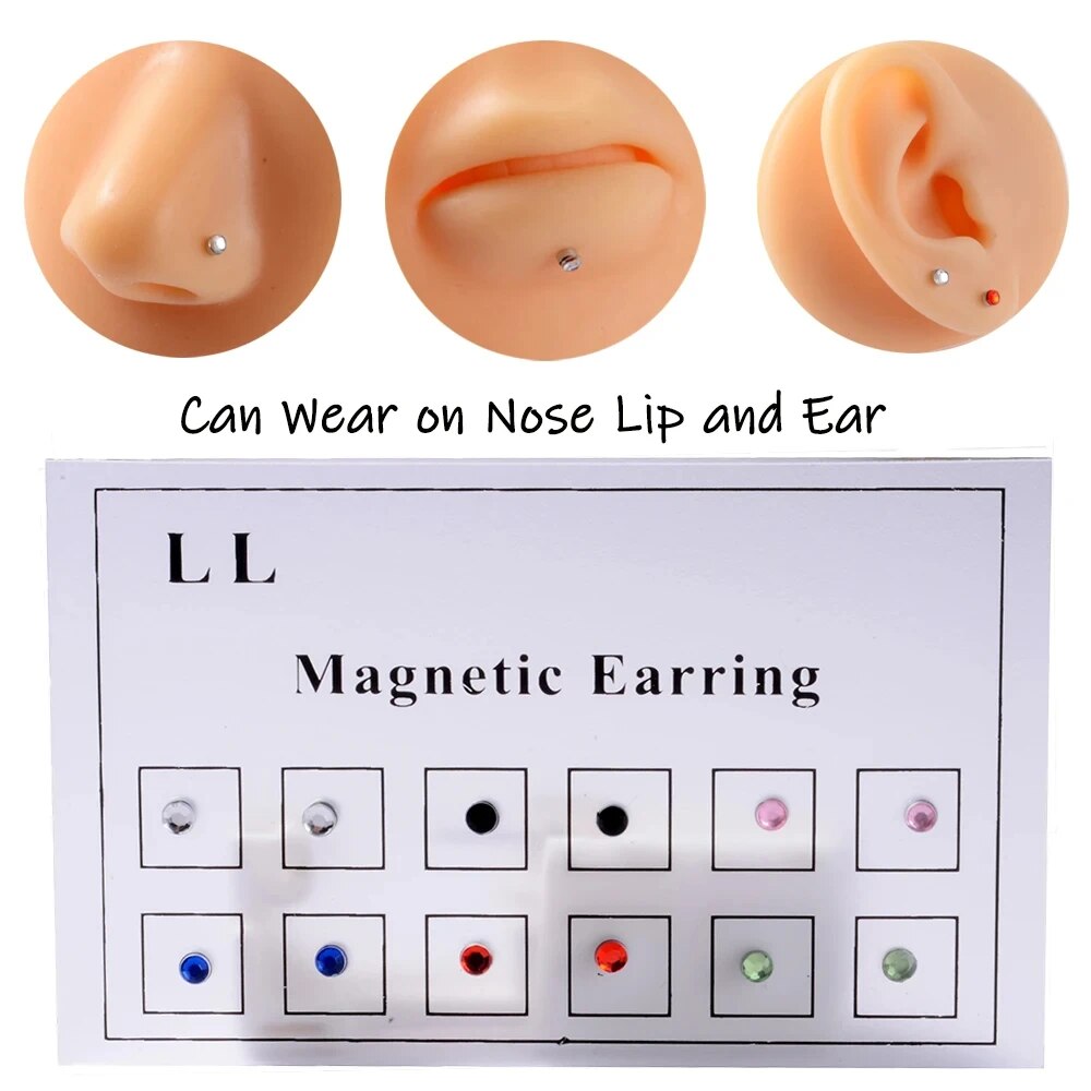 12 pièces/carte faux tricheur  - Body Jewelry Cartilage Earrings avis et prix
