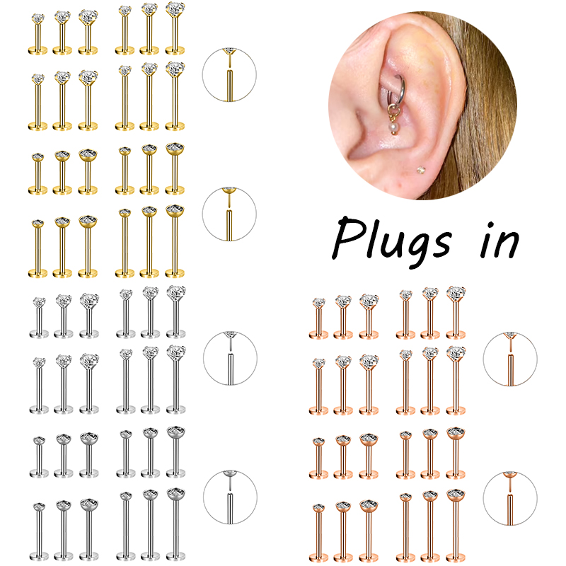 ZS 3 pièces/lot acier inoxydab - Zs Body Jewelry avis et prix