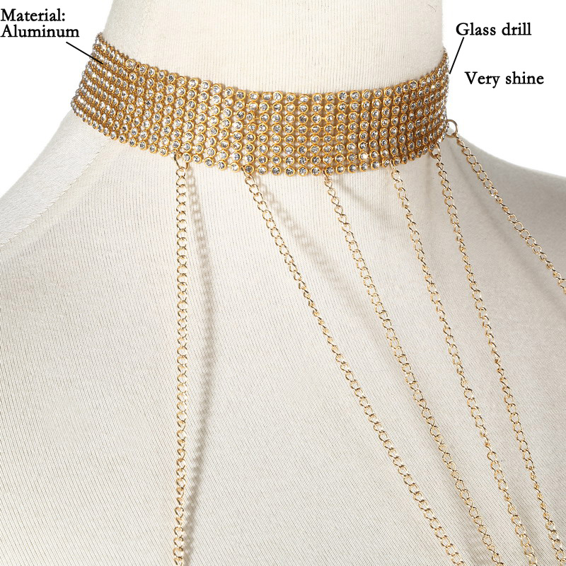 Chaîne de corps couleur or pou - Body Jewelry Types avis et prix