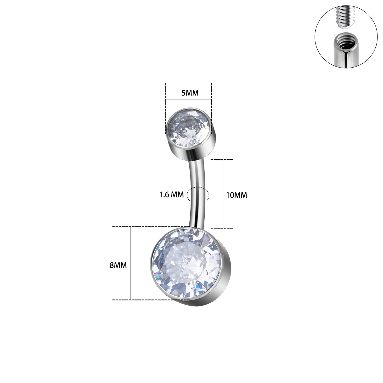 Anneau de nombril sexy en tita - Body Jewelry Implants avis et prix