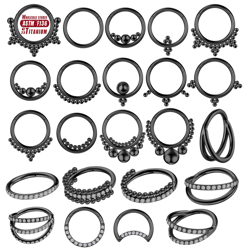 F136 titane Piercing noir nez  - Body Jewelry Implants avis et prix