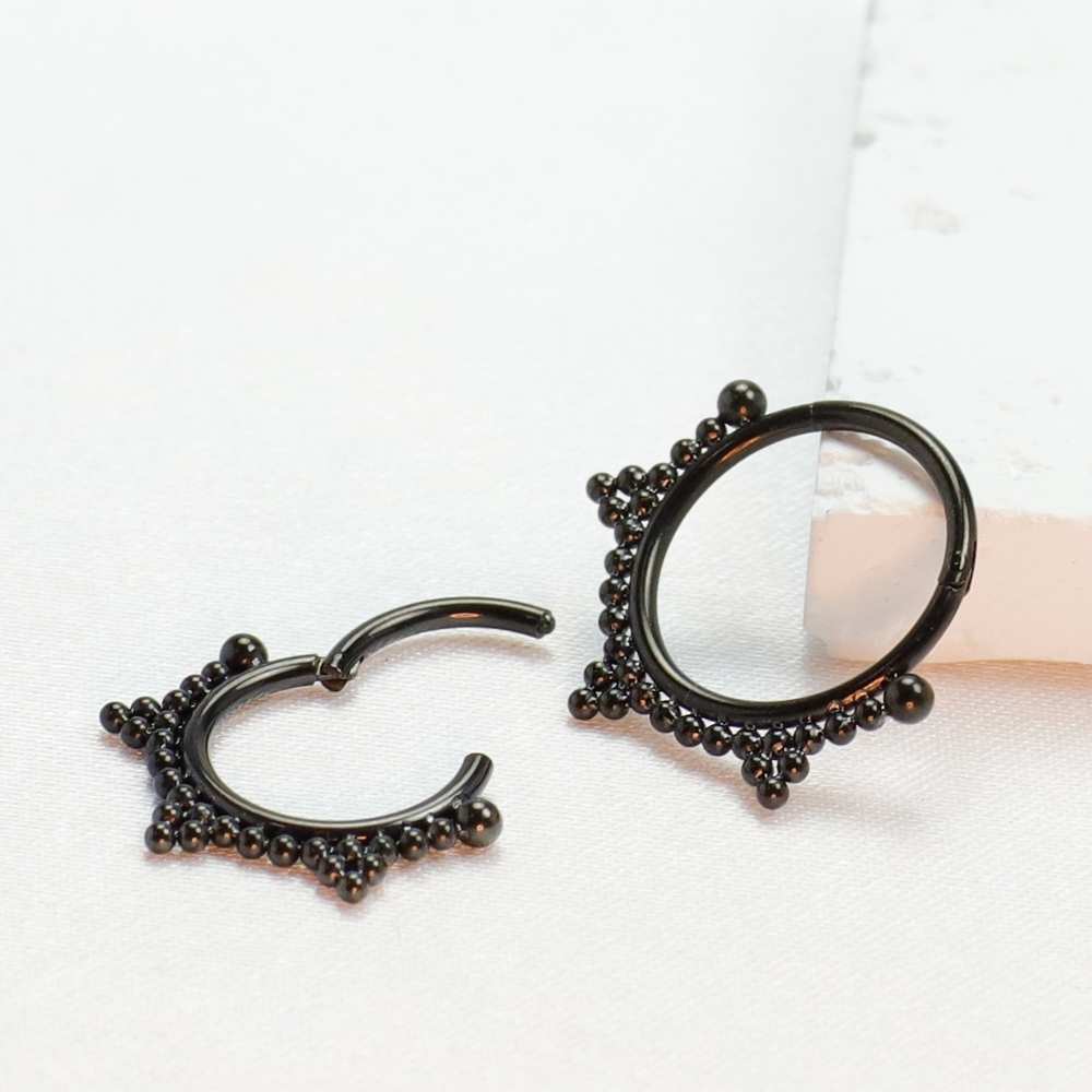 F136 titane Piercing noir nez  - Body Jewelry Implants avis et prix