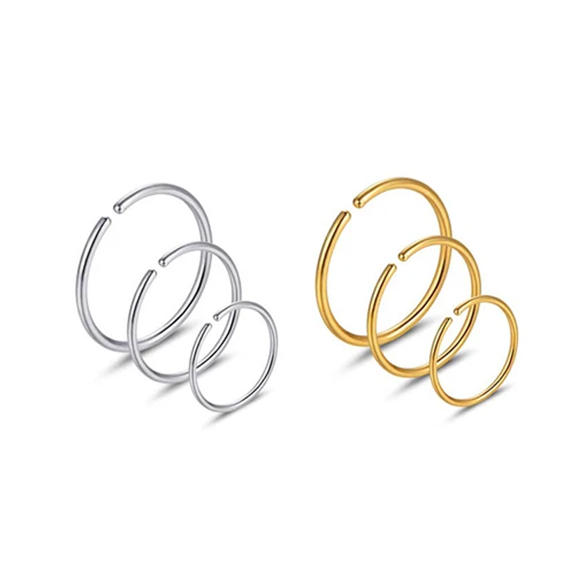 Lot de 6 Anneaux de Nez Hypoal - Body Jewelry Cartilage Earrings avis et prix