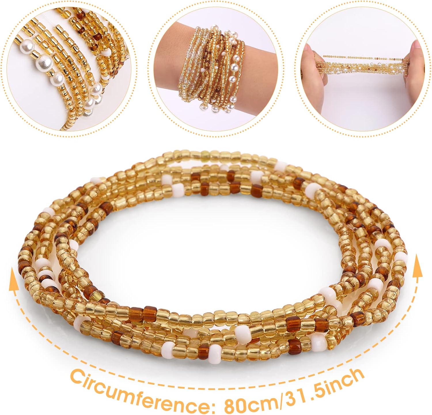 Perles de taille pour femmes,  - Body Jewelry Types avis et prix