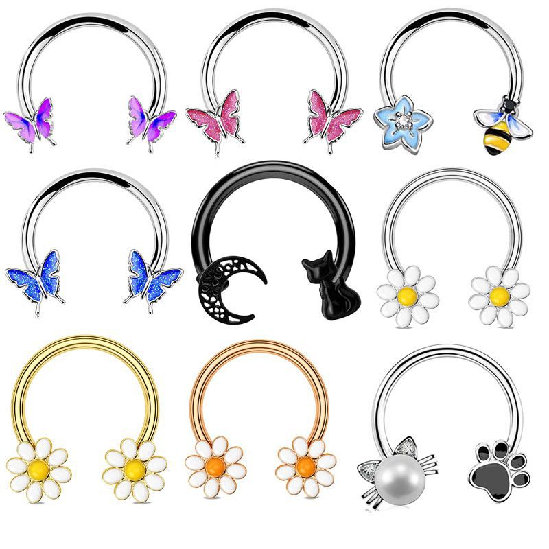 Anneau de septum 16G, bijoux d - Body Jewelry Cartilage Earrings avis et prix