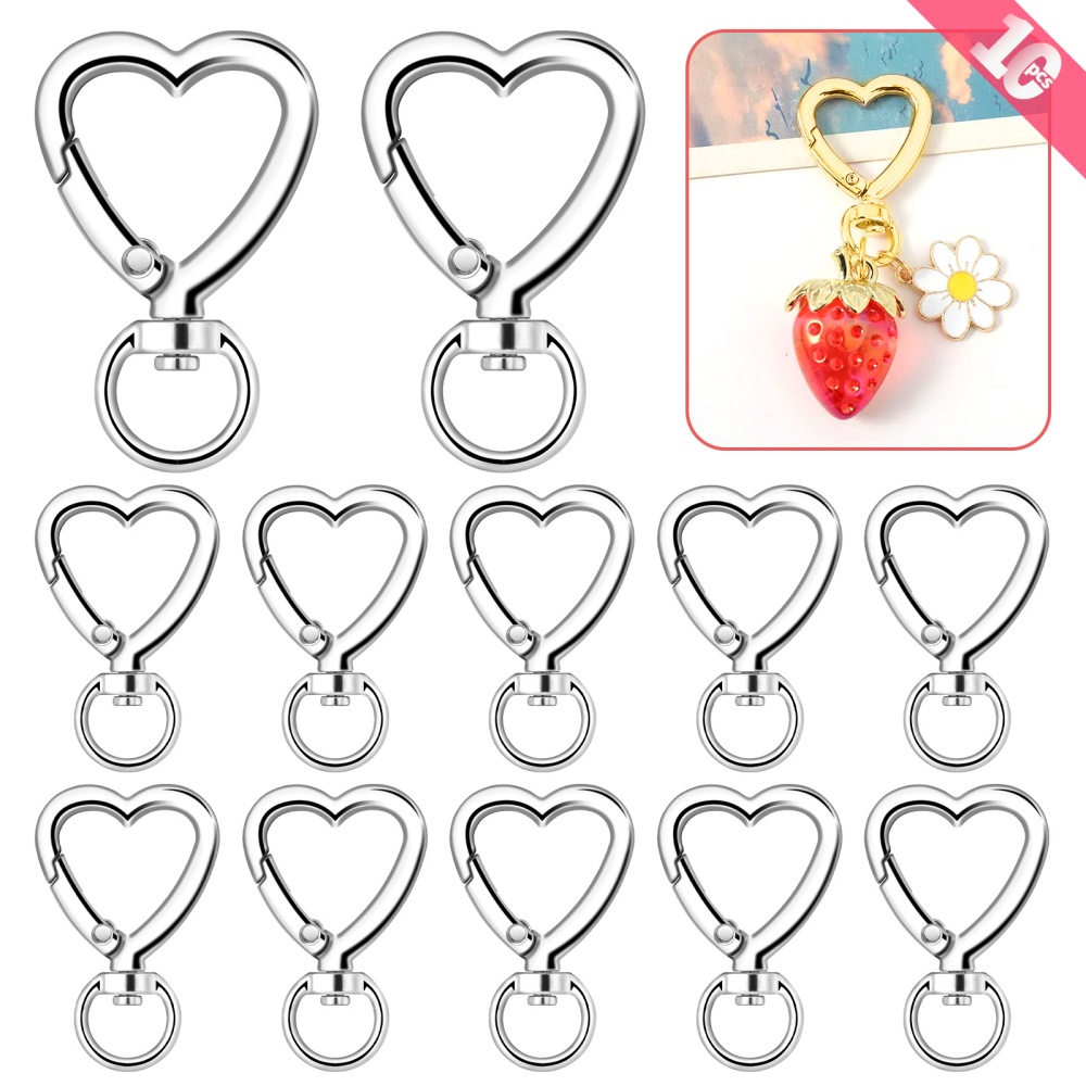 10 pièces Mousquetons en métal - Daith Heart Ring avis et prix