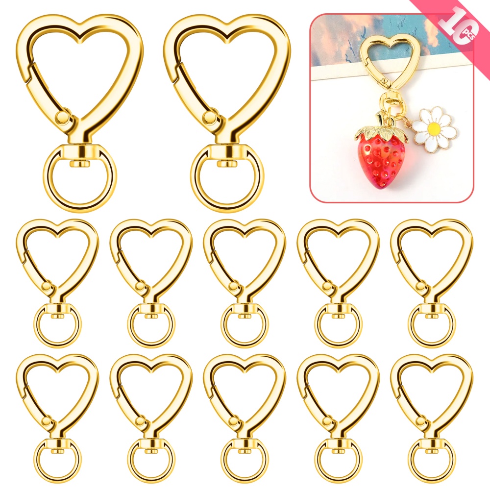 10 pièces Mousquetons en métal - Daith Heart Ring avis et prix
