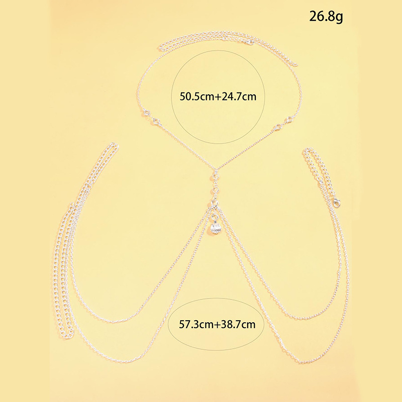 Chaîne de corps argentée pour  - Body Jewelry Types avis et prix