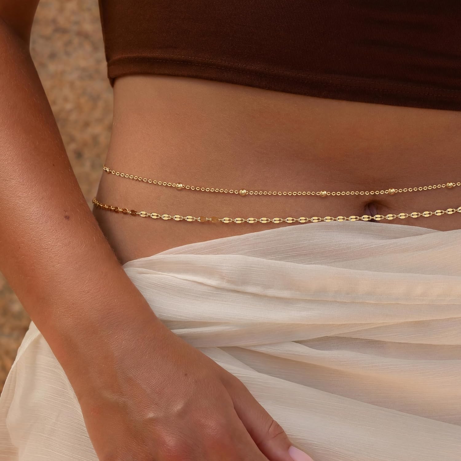 Chaîne de taille plaquée or 14 - Body Jewelry Types avis et prix